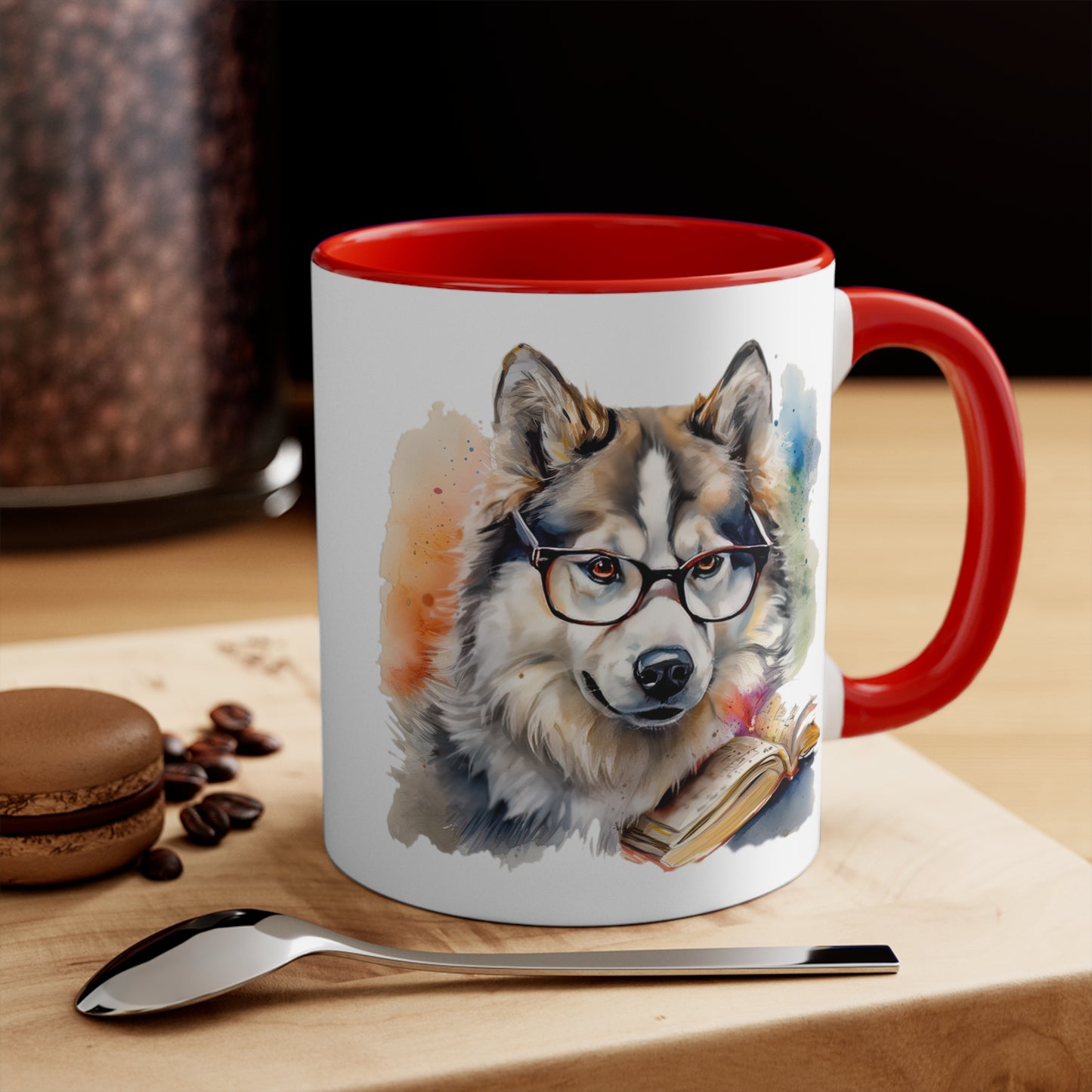 Alaskan Malamute 4 Accent Mugs