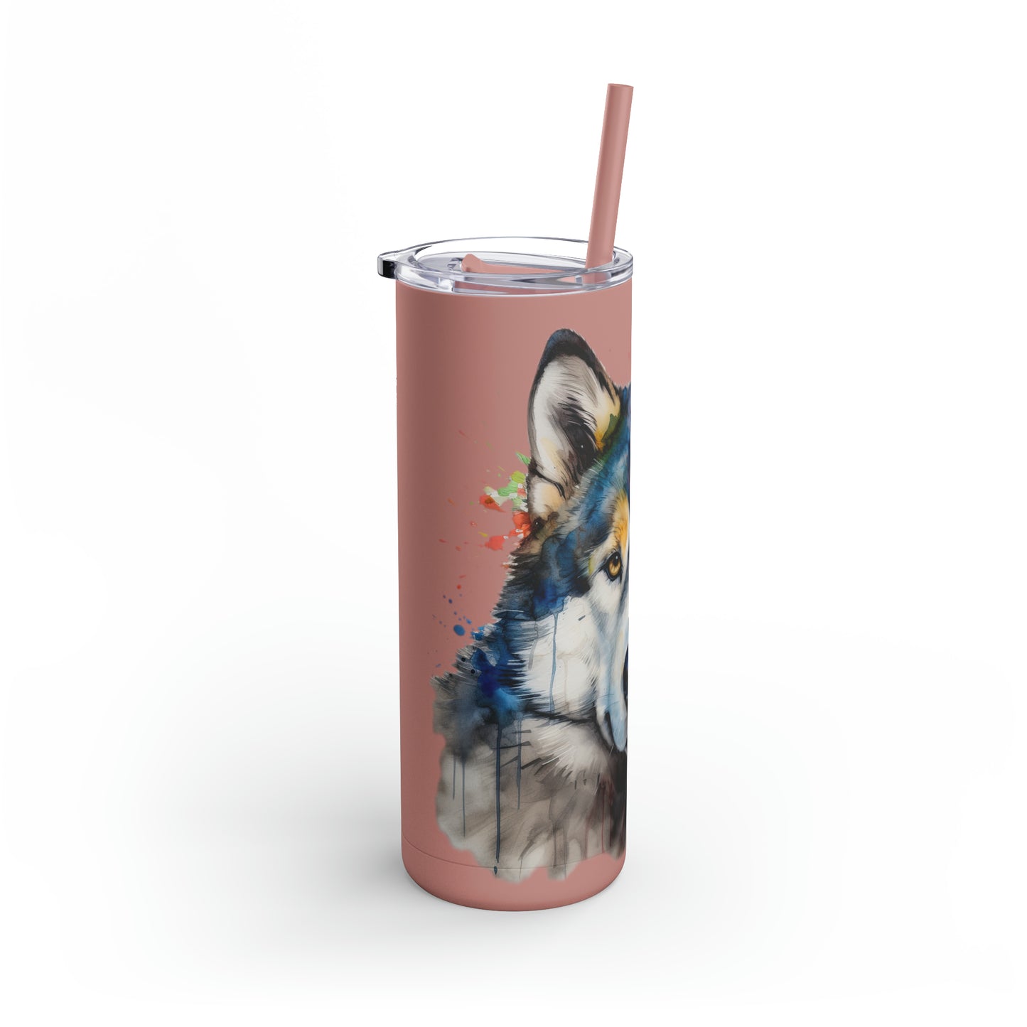 Alaskan Malamute 3 Maars Maker Skinny Matte Tumbler, 20oz