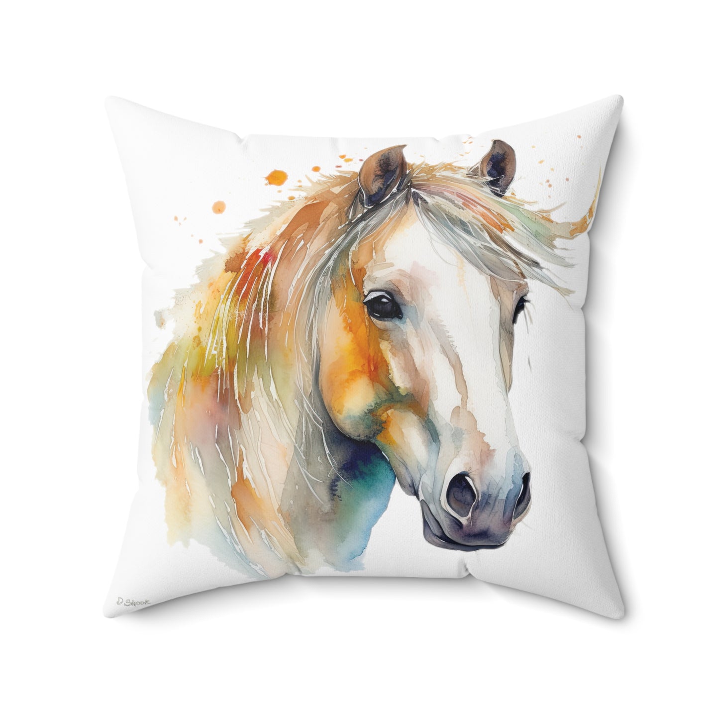 Horse Rescue 21 Spun Polyester Square Pillow