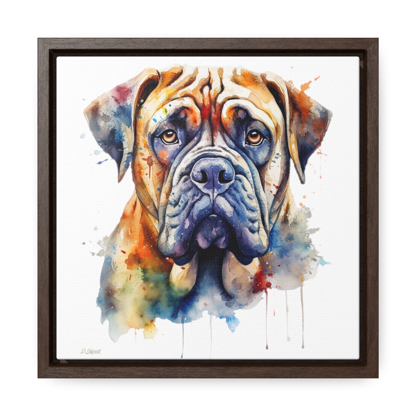 Bullmastiff 3 Gallery Canvas Wraps, Square Frame