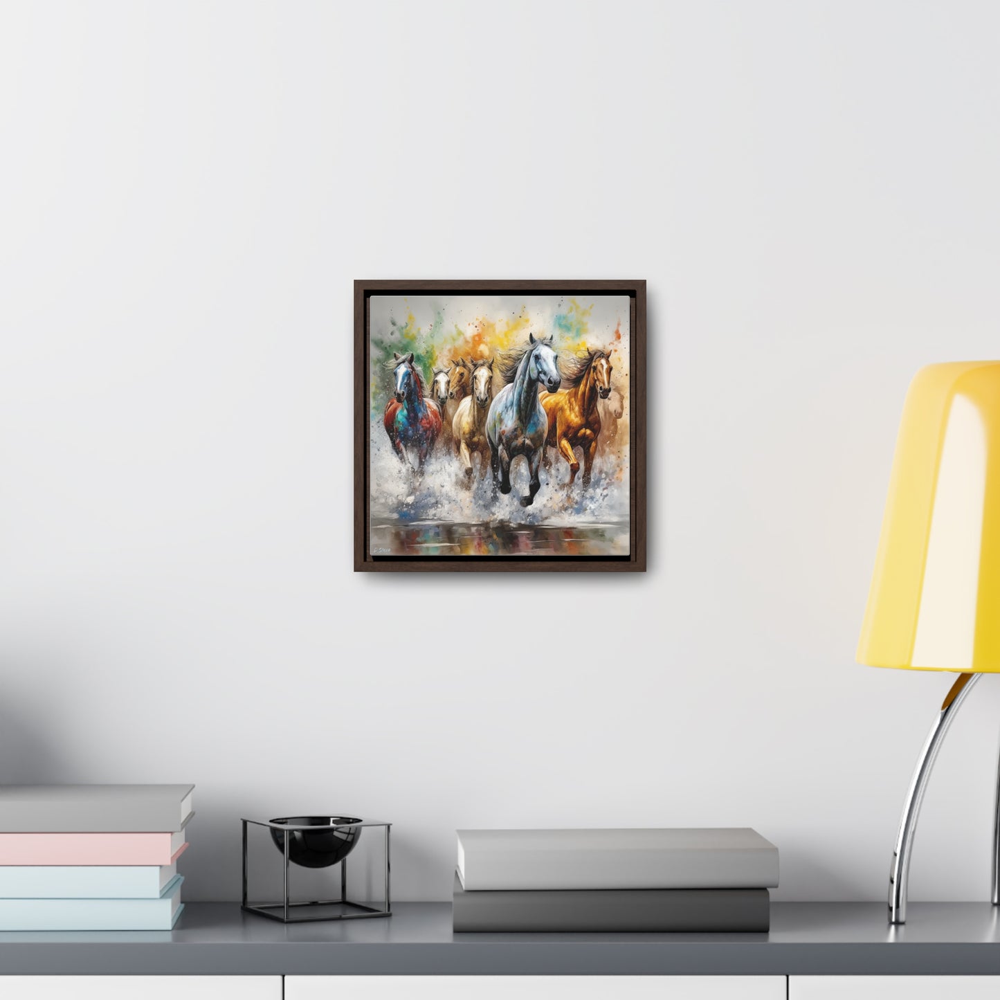Horse Rescue 16 Gallery Canvas Wraps, Square Frame