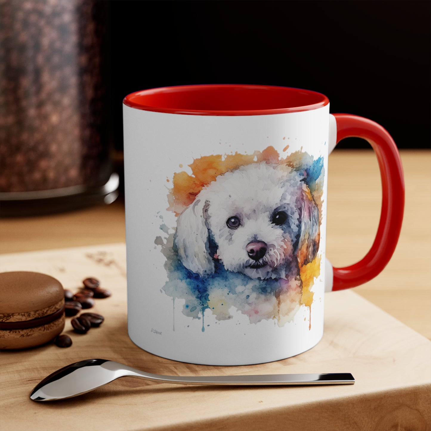 Bichon Frise 3 Accent Mugs