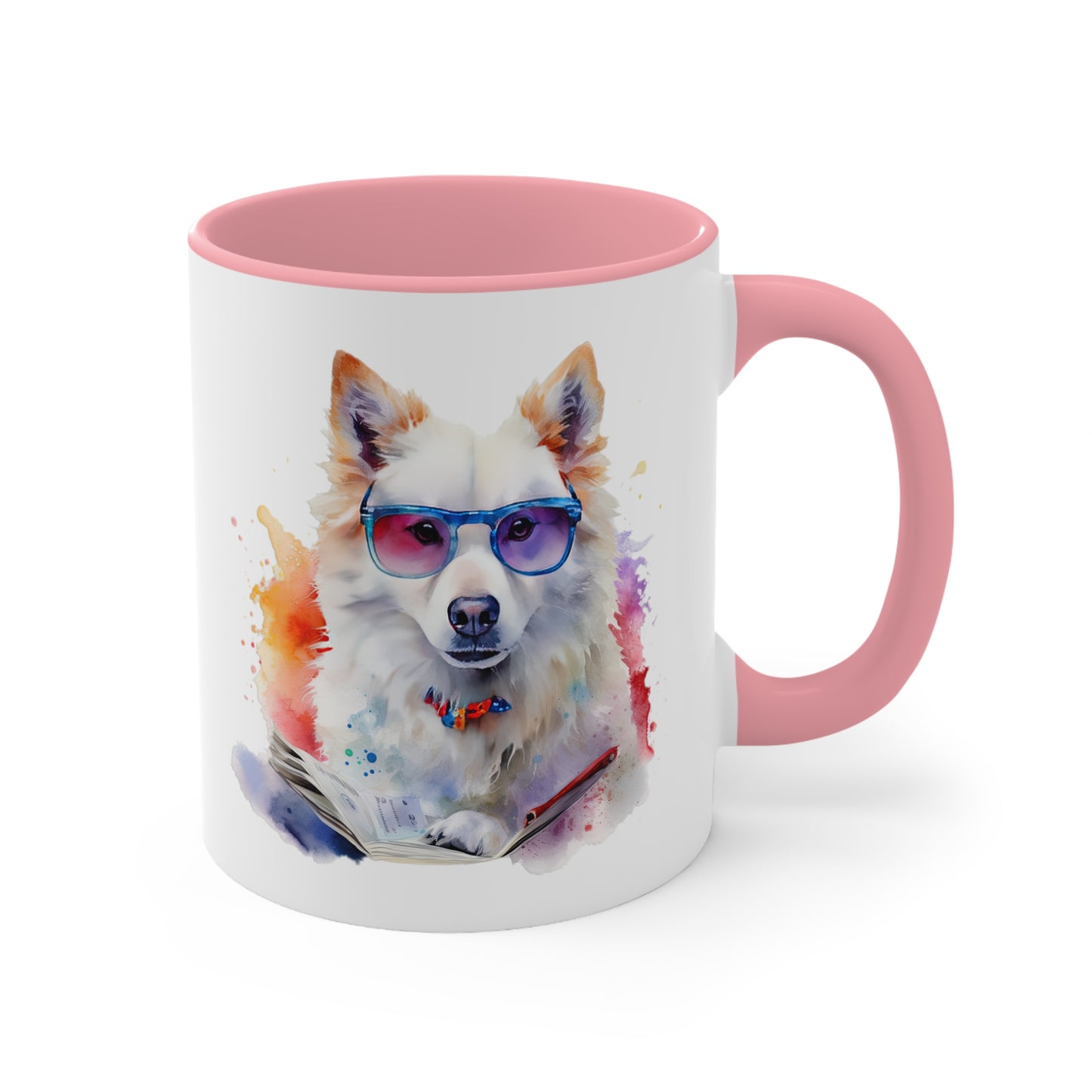 American Eskimo Dog 4 Accent Mugs
