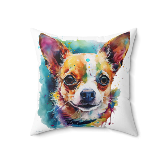 Chihuahua 1 Spun Polyester Square Pillow