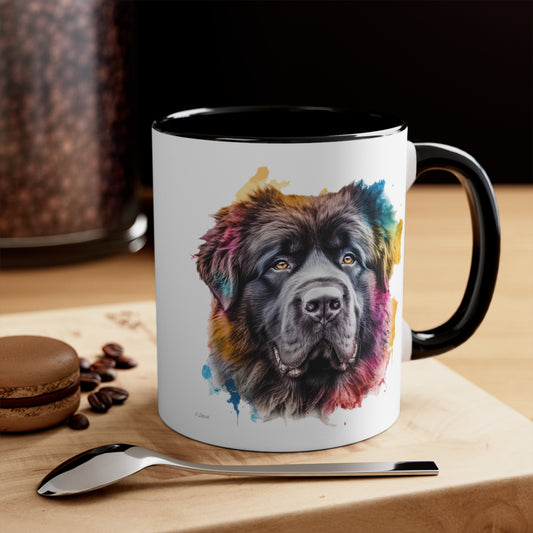 Newfoundland Dog 3 Accent Mugs