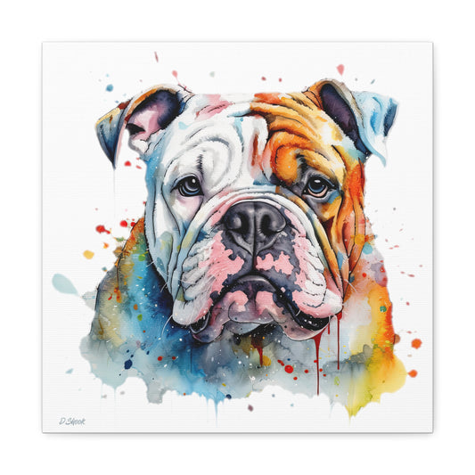 bulldog 3 Canvas Gallery Wraps