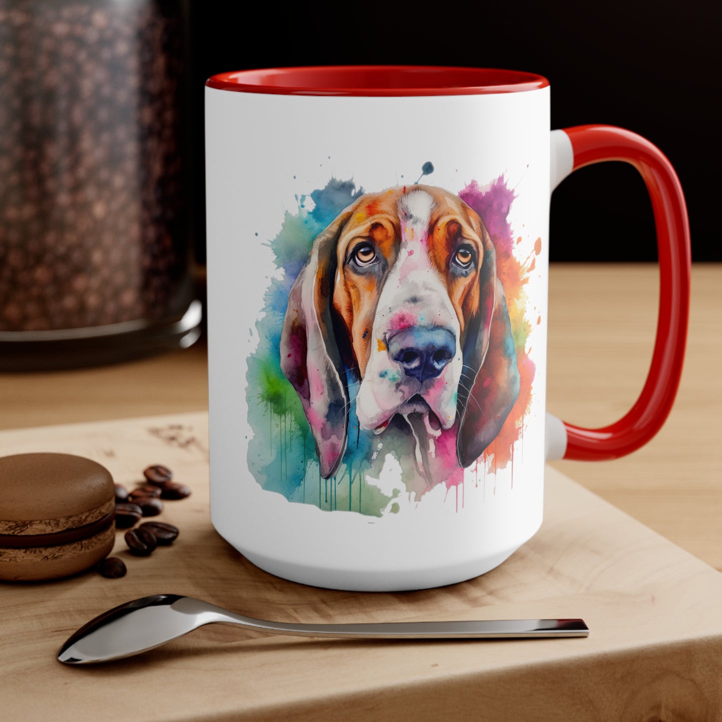Basset Hound 3 Accent Mugs