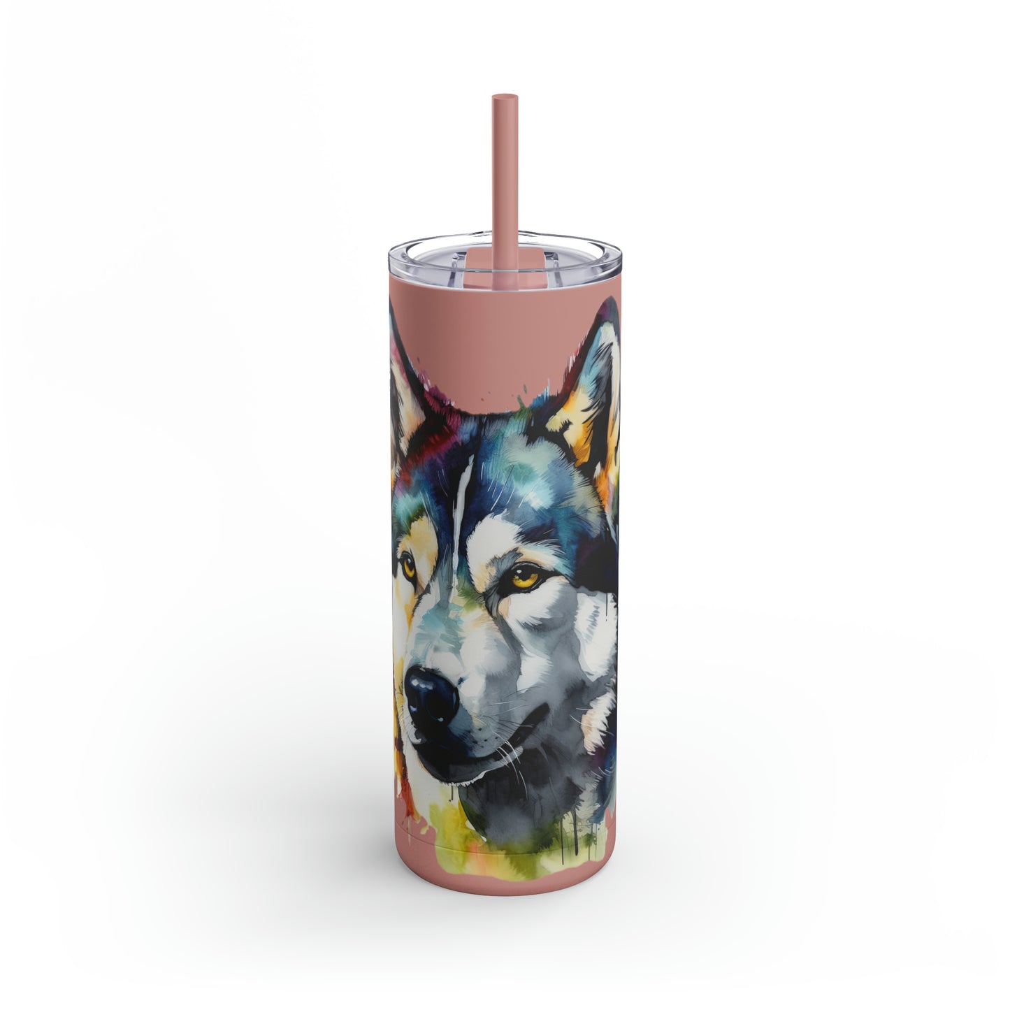 Siberian Husky 3 Maars Maker Skinny Matte Tumbler, 20oz