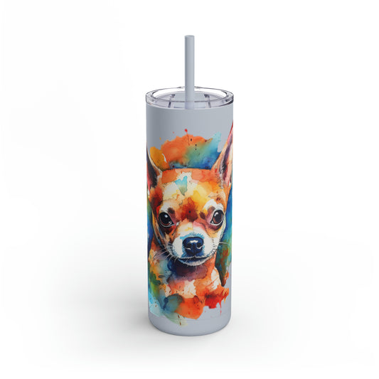 Chihuahua 6 Maars Maker Skinny Matte Tumbler, 20oz