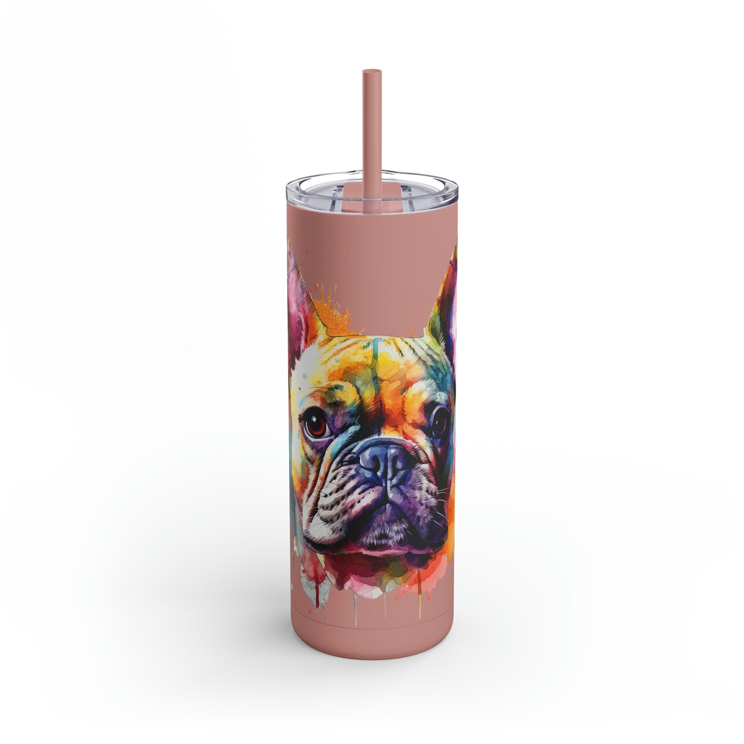 French Bulldog 6 Maars Maker Skinny Matte Tumbler, 20oz