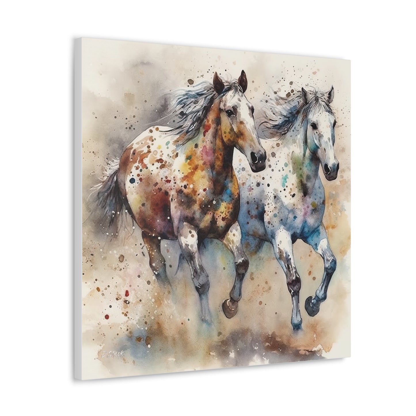 Wild Appaloosa Horses Canvas Gallery Wraps