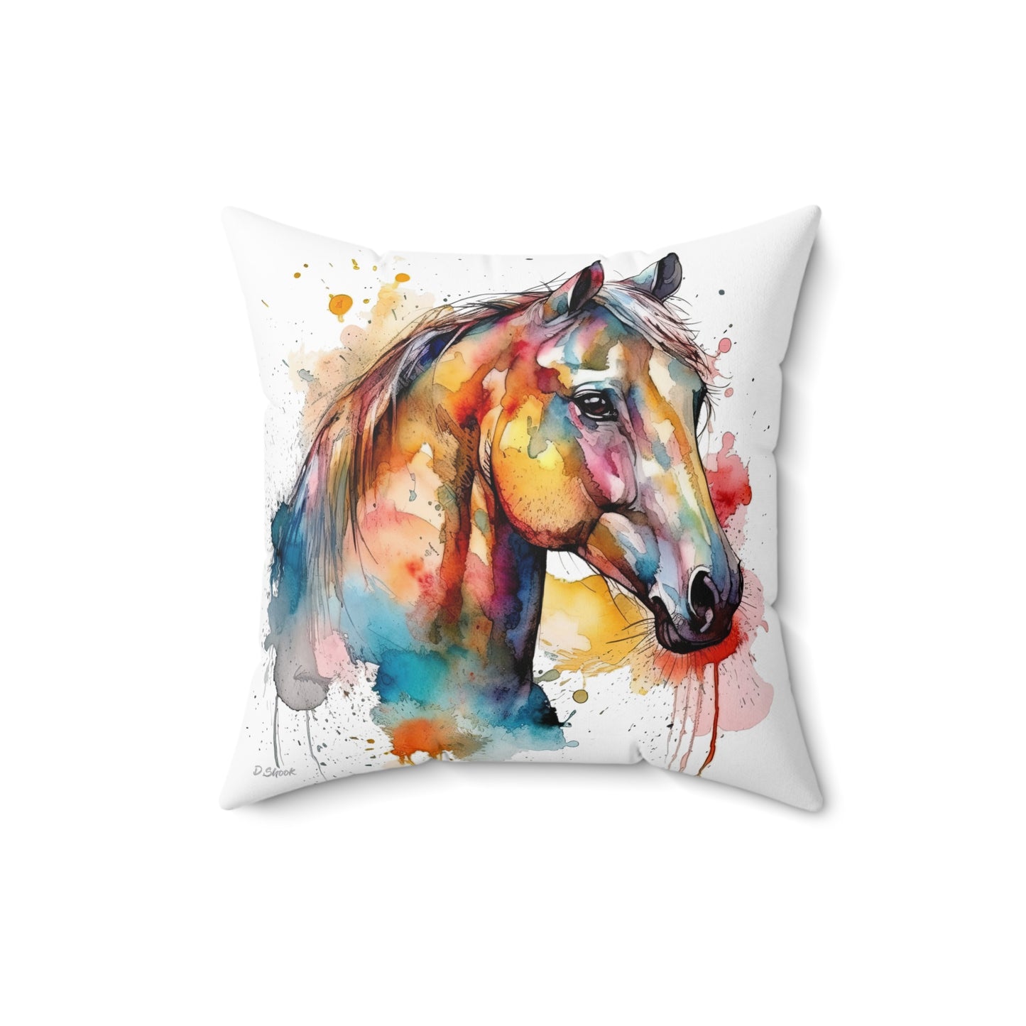 Horse Rescue 2 Spun Polyester Square Pillow