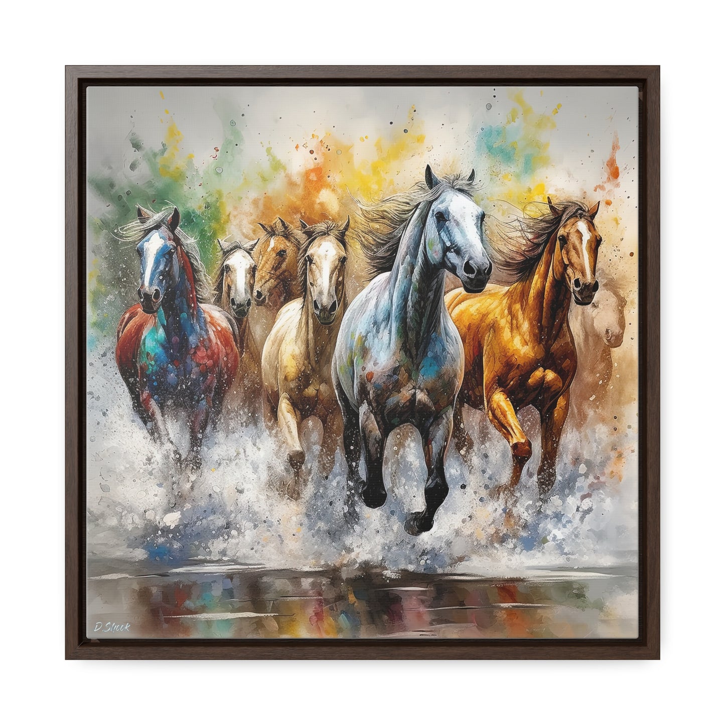 Horse Rescue 16 Gallery Canvas Wraps, Square Frame