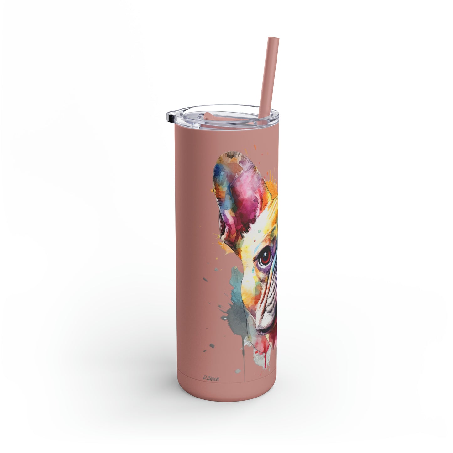 French Bulldog 6 Maars Maker Skinny Matte Tumbler, 20oz