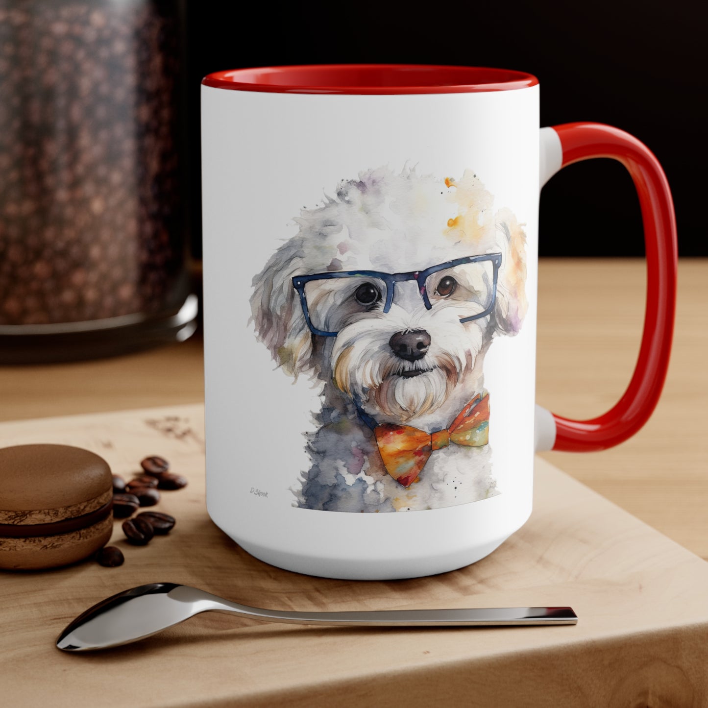 Bichon Frise 4 Accent Mugs
