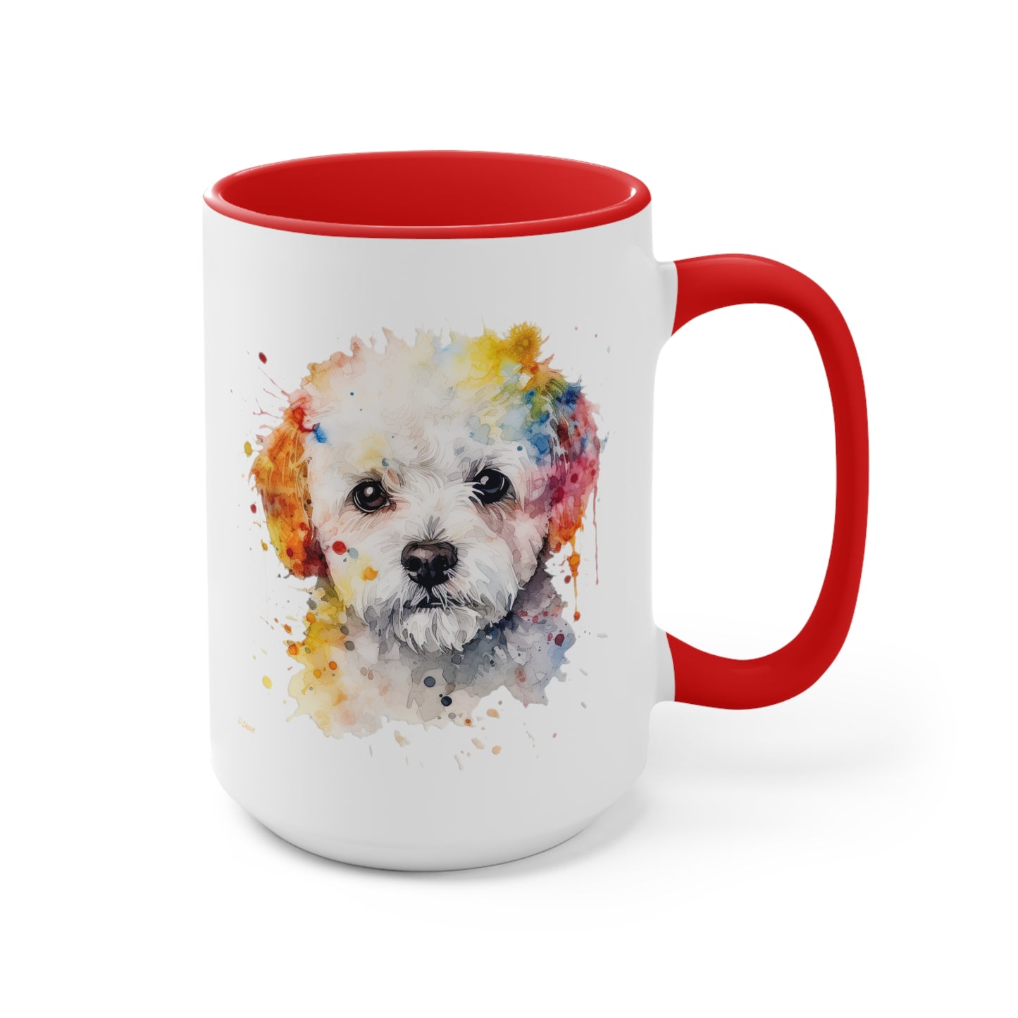 Bichon Frise 2 Accent Mugs