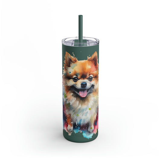 Pomeranian 2 Maars Maker Skinny Matte Tumbler, 20oz