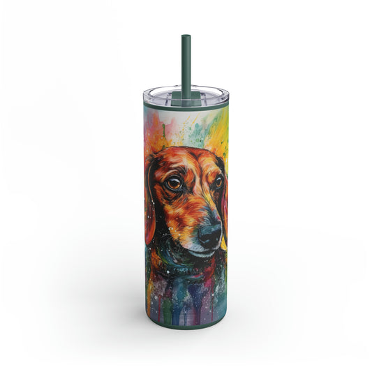 Dachshund 2 Maars Maker Skinny Matte Tumbler, 20oz
