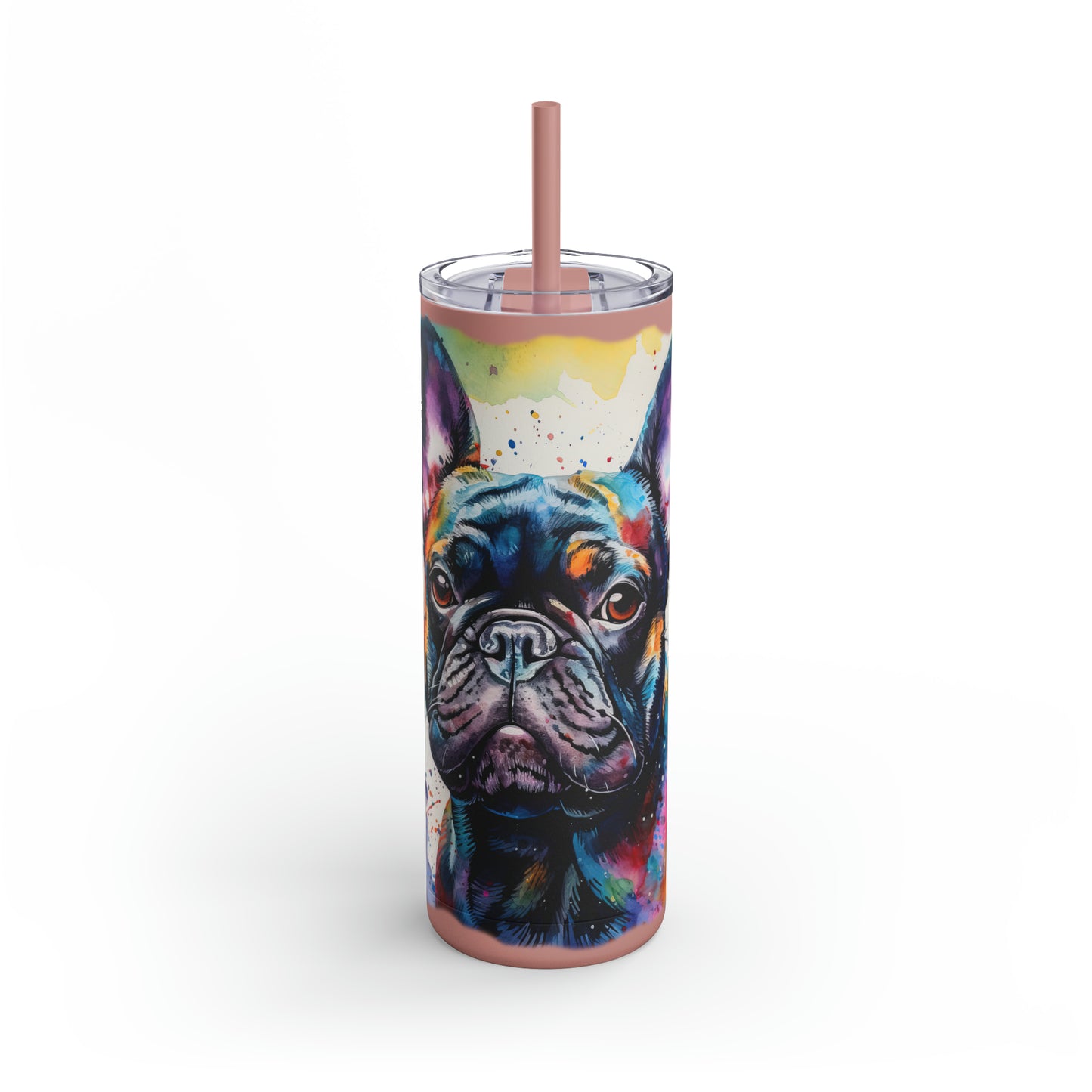 French Bulldog 2 Maars Maker Skinny Matte Tumbler, 20oz