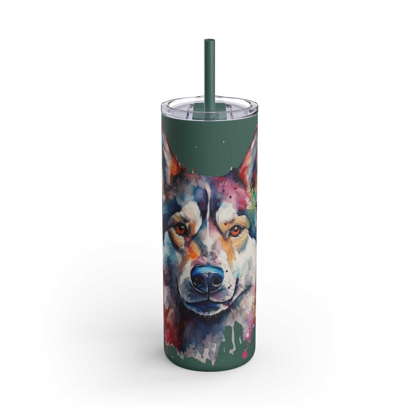 Siberian Husky 4 Maars Maker Skinny Matte Tumbler, 20oz