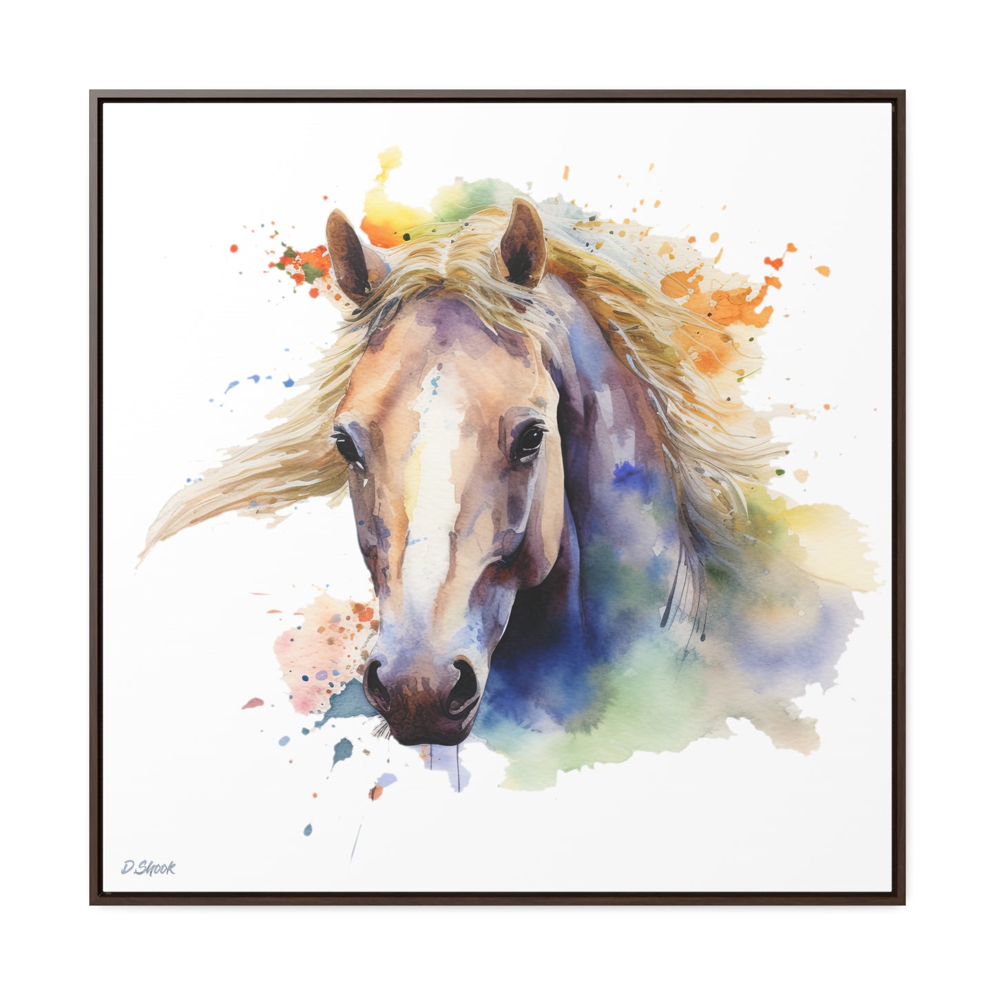 Horse Rescue 19 Gallery Canvas Wraps, Square Frame