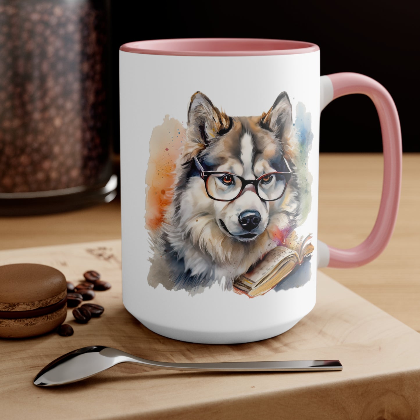 Alaskan Malamute 4 Accent Mugs