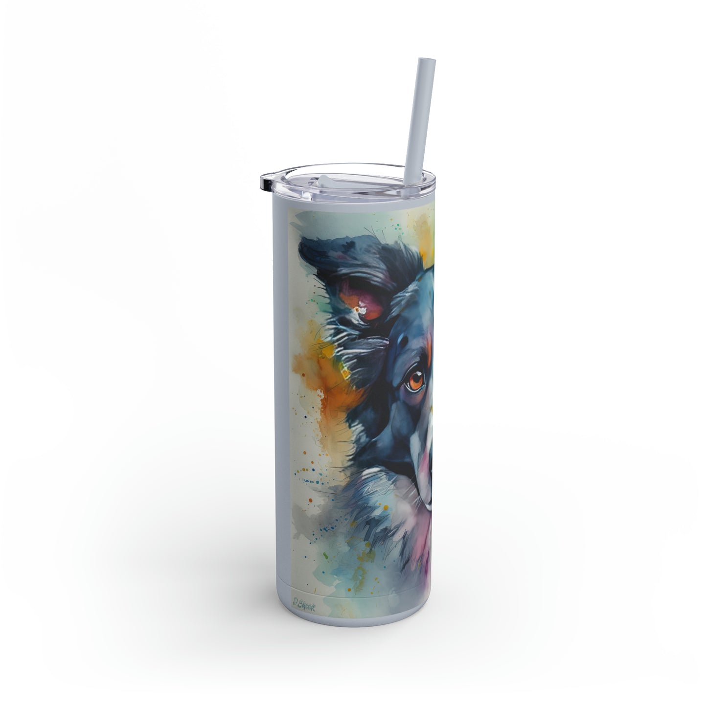 Border Collie 4 Maars Maker Skinny Matte Tumbler, 20oz