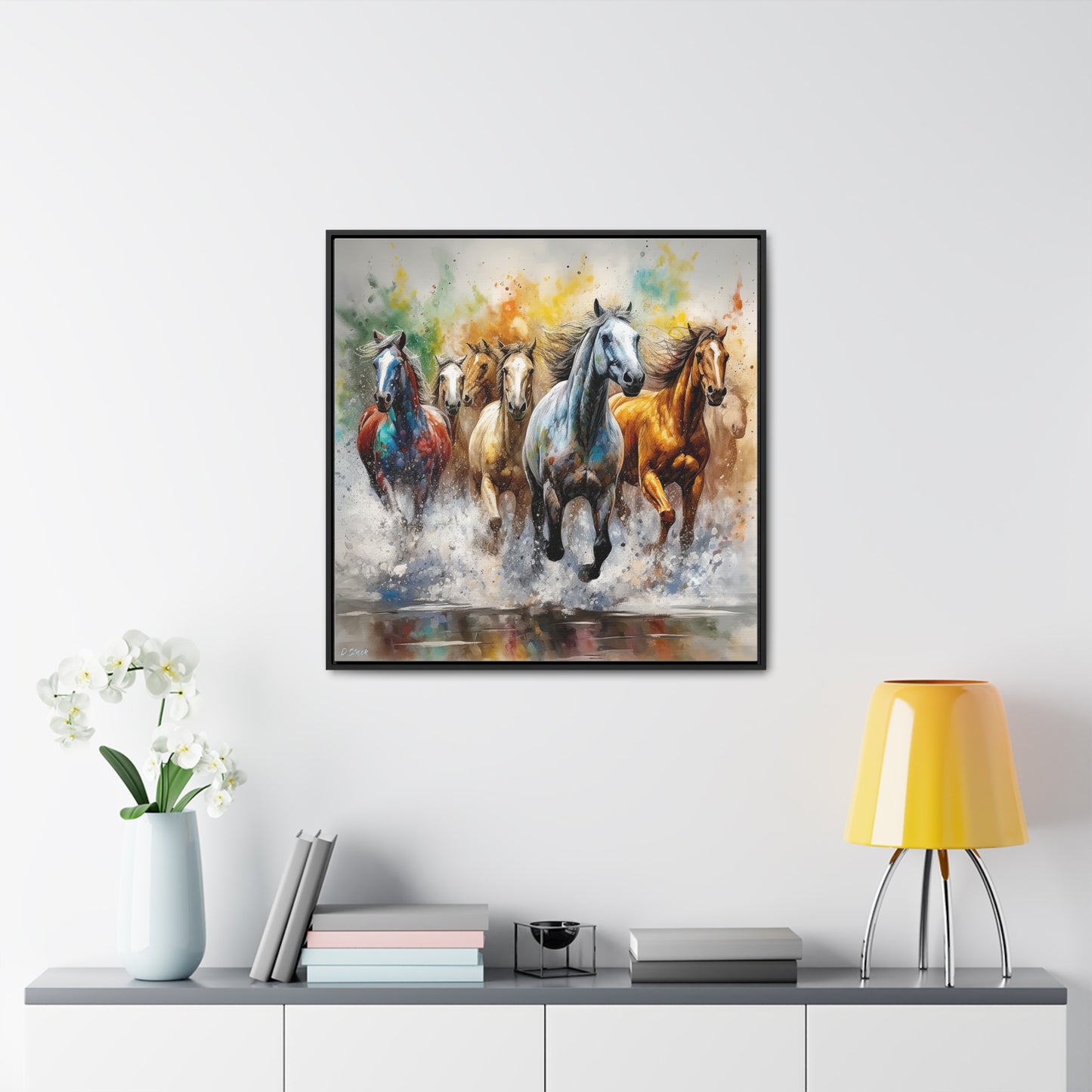 Horse Rescue 16 Gallery Canvas Wraps, Square Frame