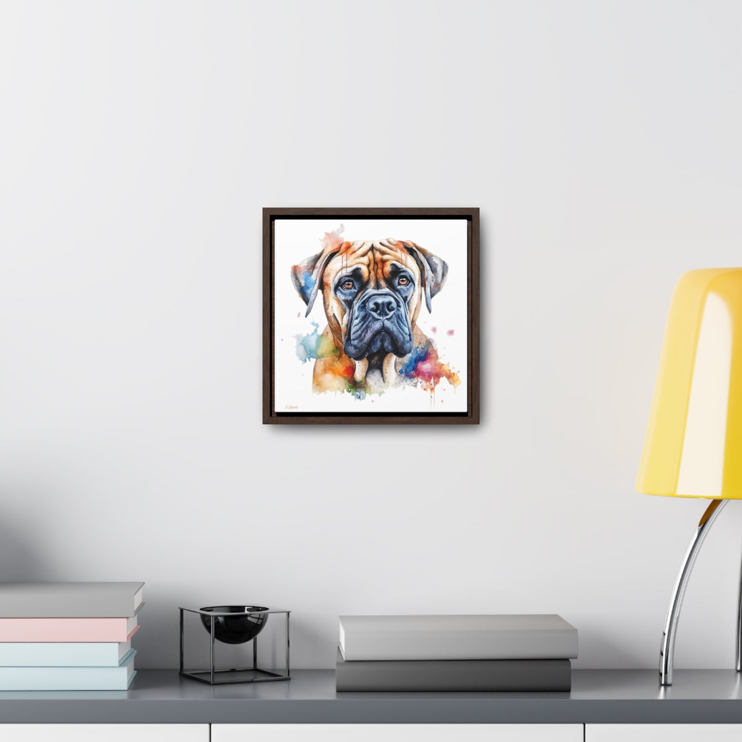 Bullmastiff 2 Gallery Canvas Wraps, Square Frame