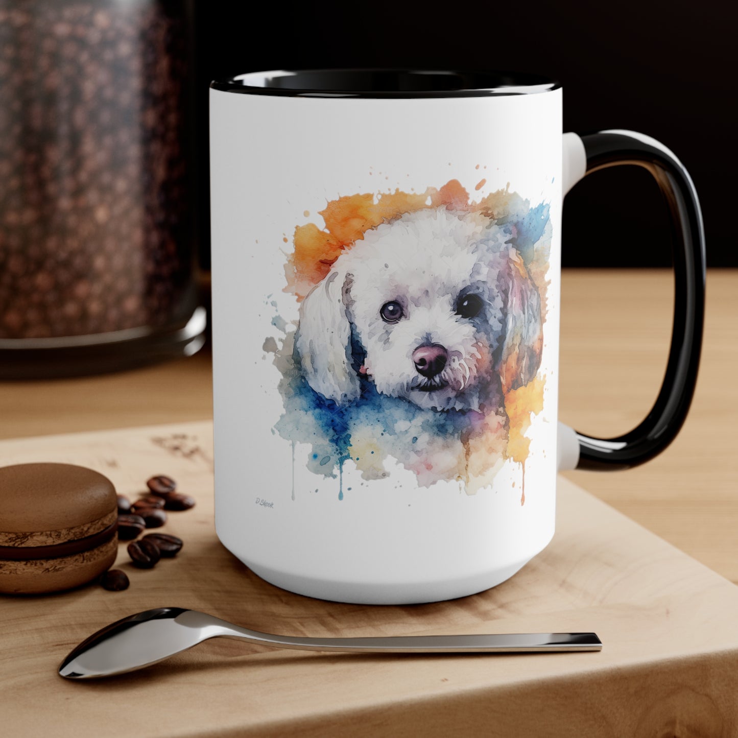 Bichon Frise 3 Accent Mugs