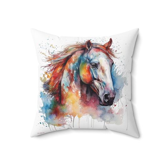 Horse Rescue 12 Spun Polyester Square Pillow