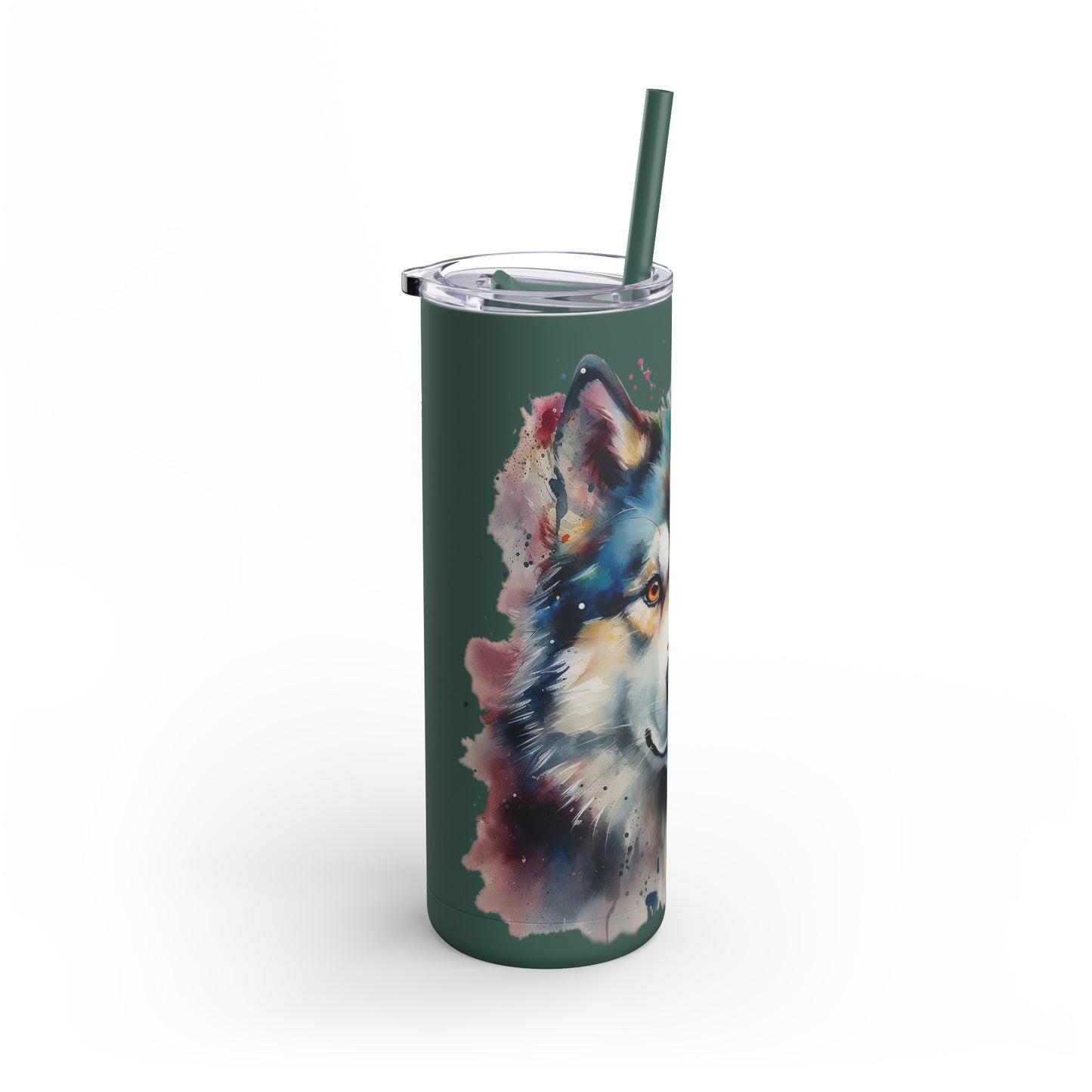 Alaskan Malamute 2 Maars Maker Skinny Matte Tumbler, 20oz