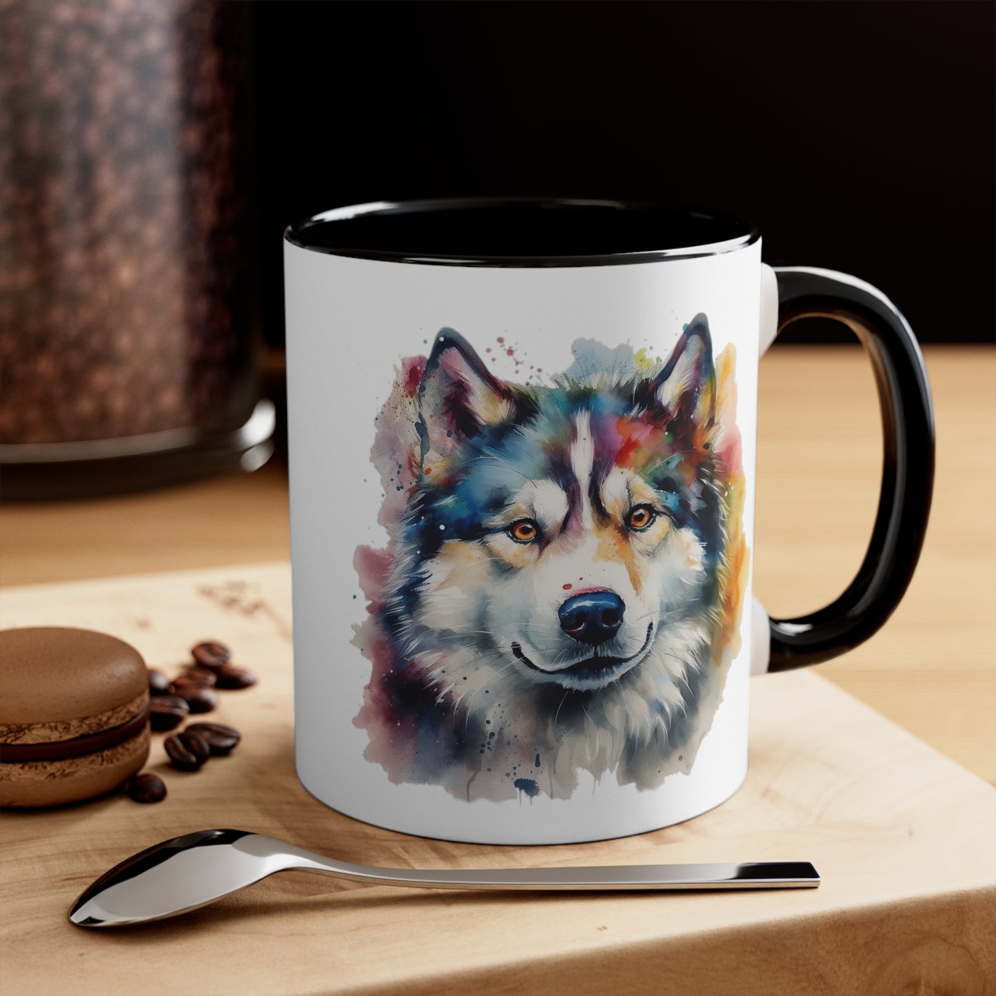 Alaskan Malamute 2 Accent Mugs
