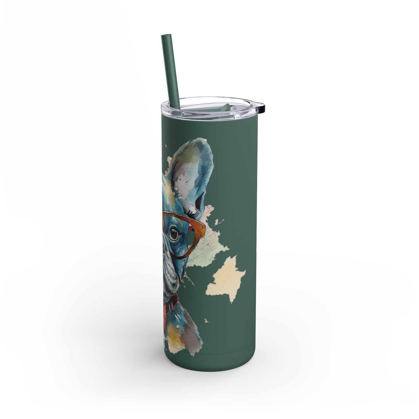 French Bulldog 5 Maars Maker Skinny Matte Tumbler, 20oz
