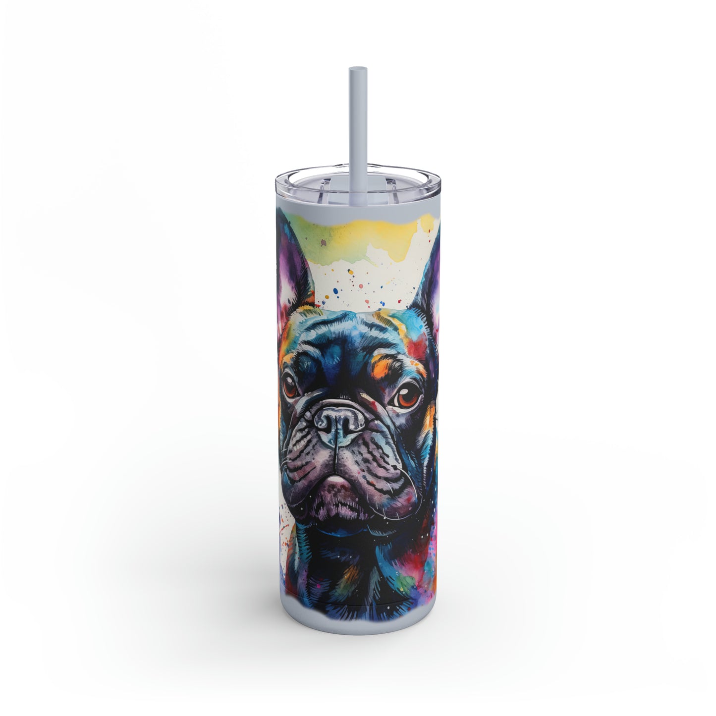 French Bulldog 2 Maars Maker Skinny Matte Tumbler, 20oz