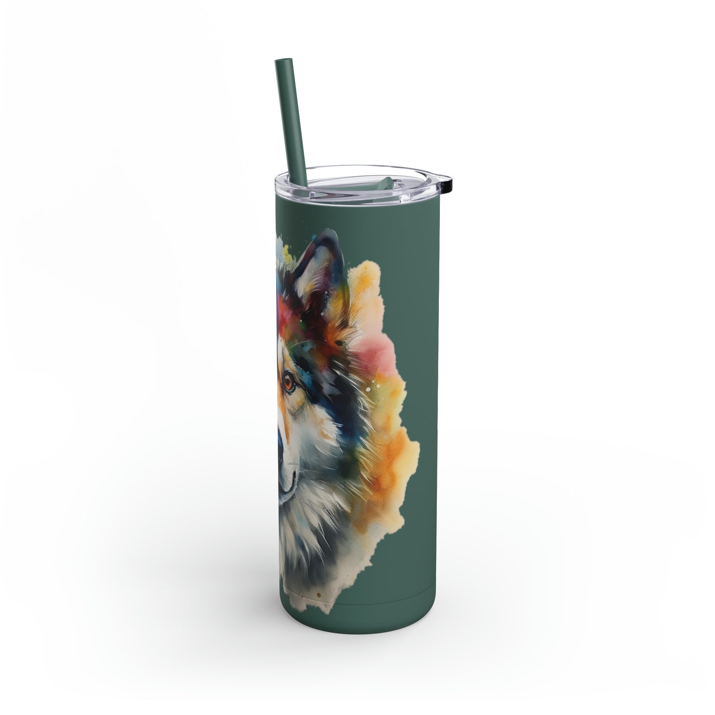 Alaskan Malamute 2 Maars Maker Skinny Matte Tumbler, 20oz