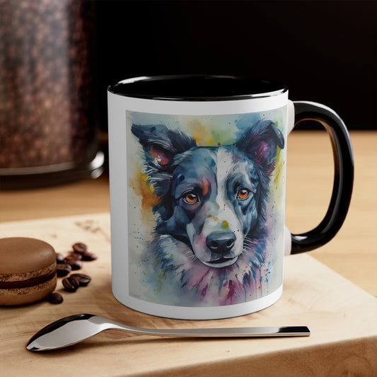 Border Collie 4 Accent Mugs
