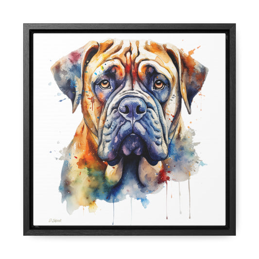 Bullmastiff 3 Gallery Canvas Wraps, Square Frame