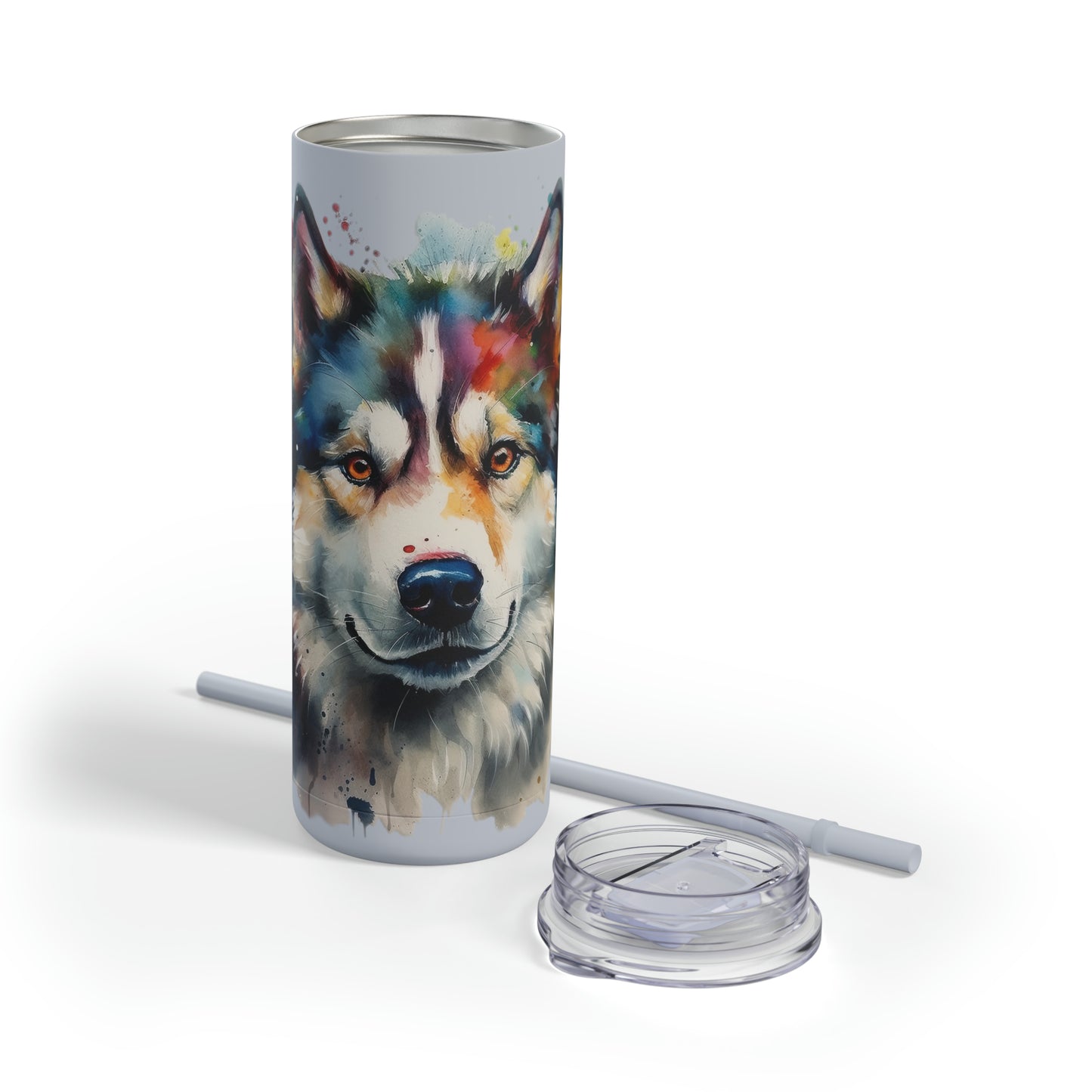 Alaskan Malamute 2 Maars Maker Skinny Matte Tumbler, 20oz