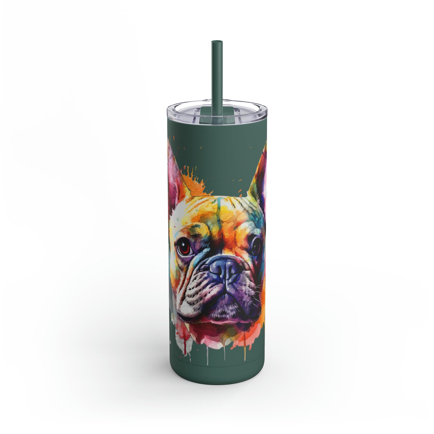 French Bulldog 6 Maars Maker Skinny Matte Tumbler, 20oz