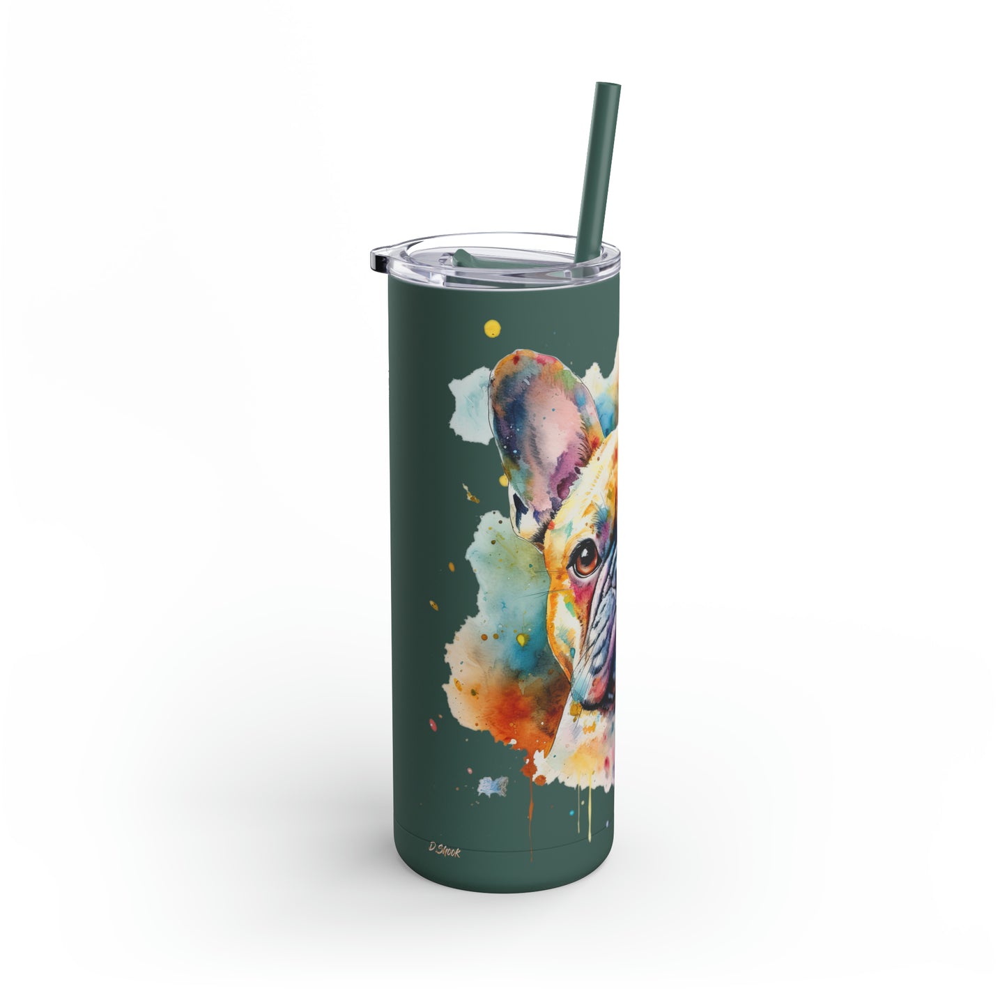 French Bulldog 1 Maars Maker Skinny Matte Tumbler, 20oz
