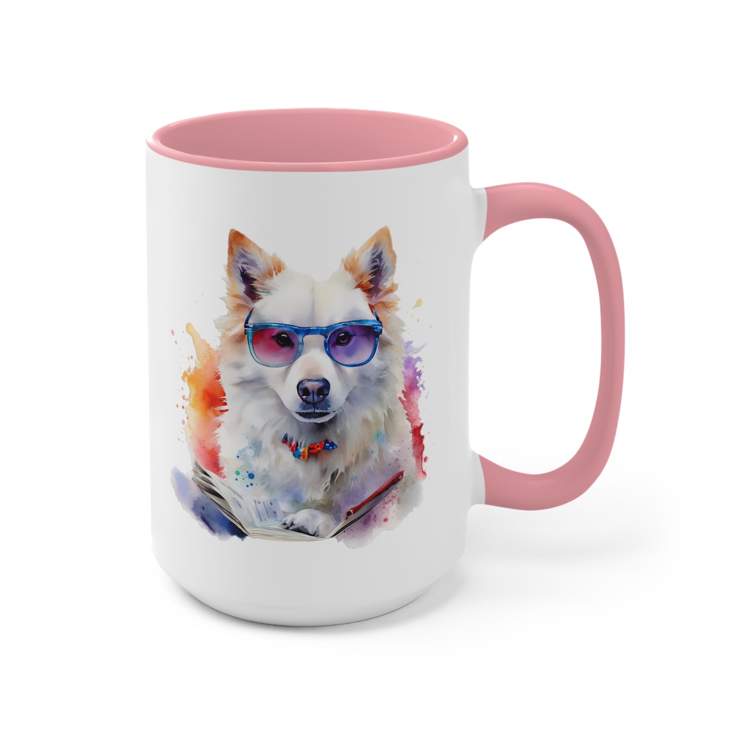 American Eskimo Dog 4 Accent Mugs