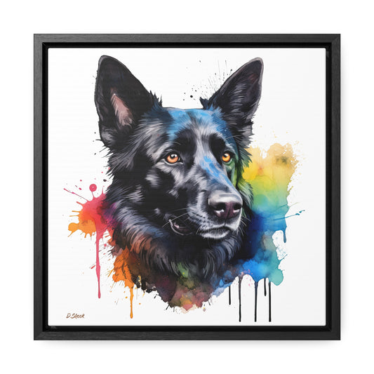 German Sheppard 22 Gallery Canvas Wraps, Square Frame