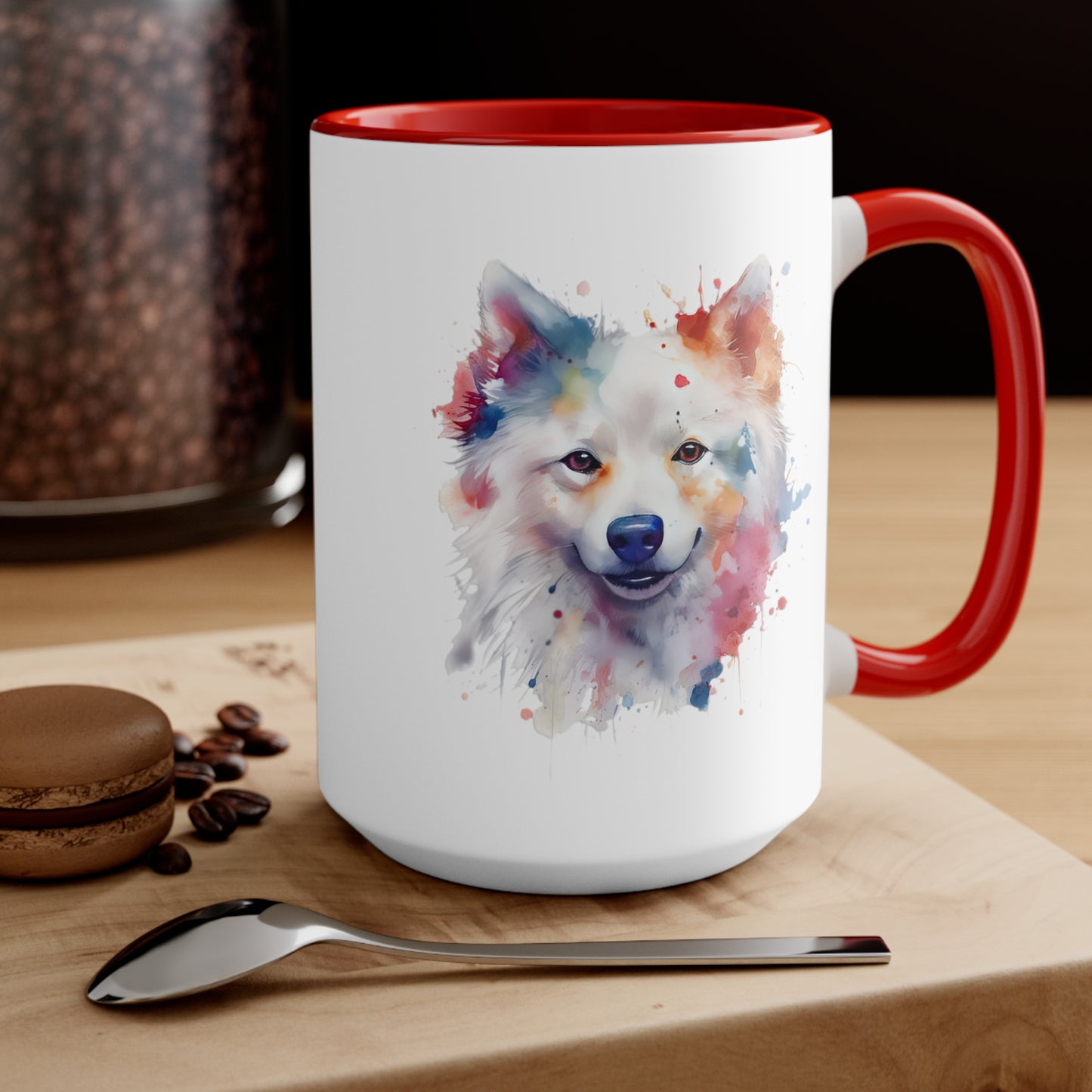 American Eskimo Dog 1 Accent Mugs
