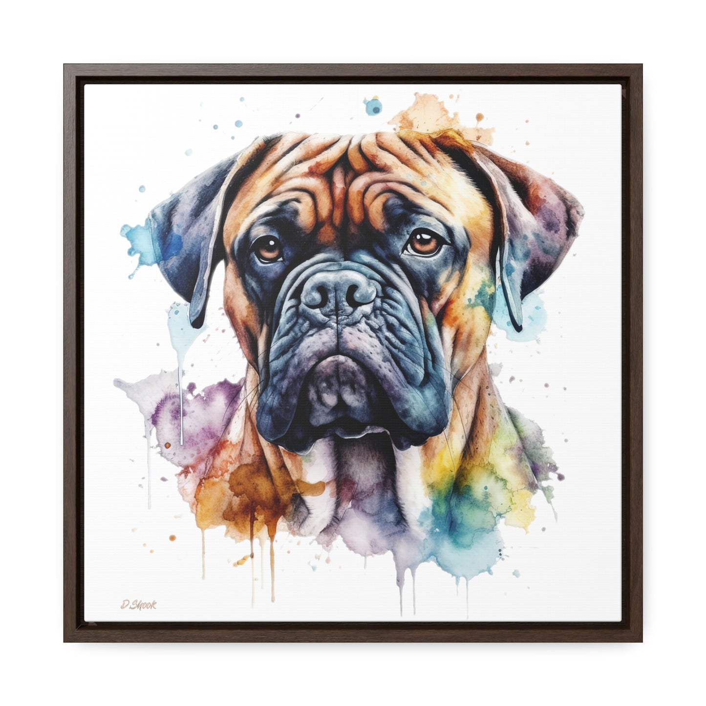 Bullmastiff 1 Gallery Canvas Wraps, Square Frame