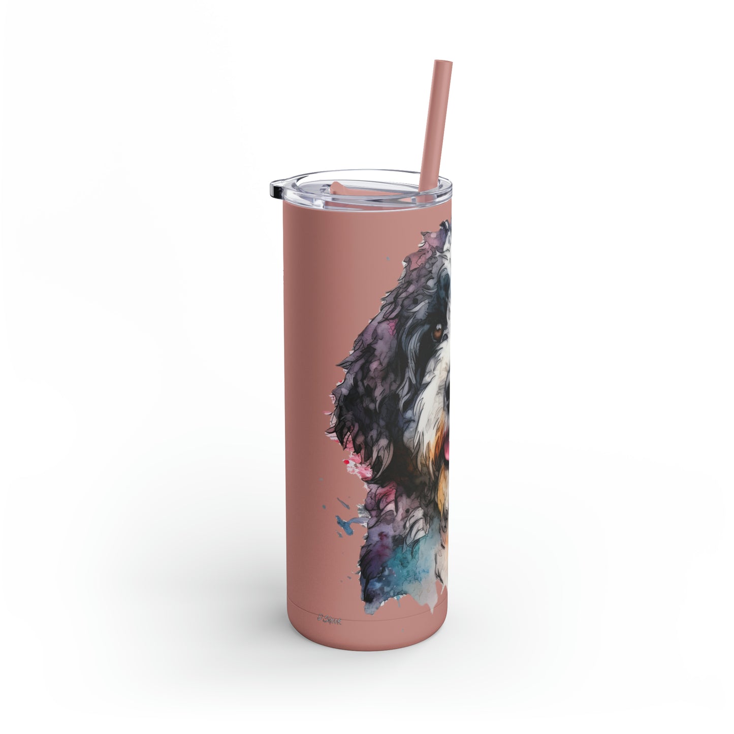 Portuguese Water Dog 2 Maars Maker Skinny Matte Tumbler, 20oz