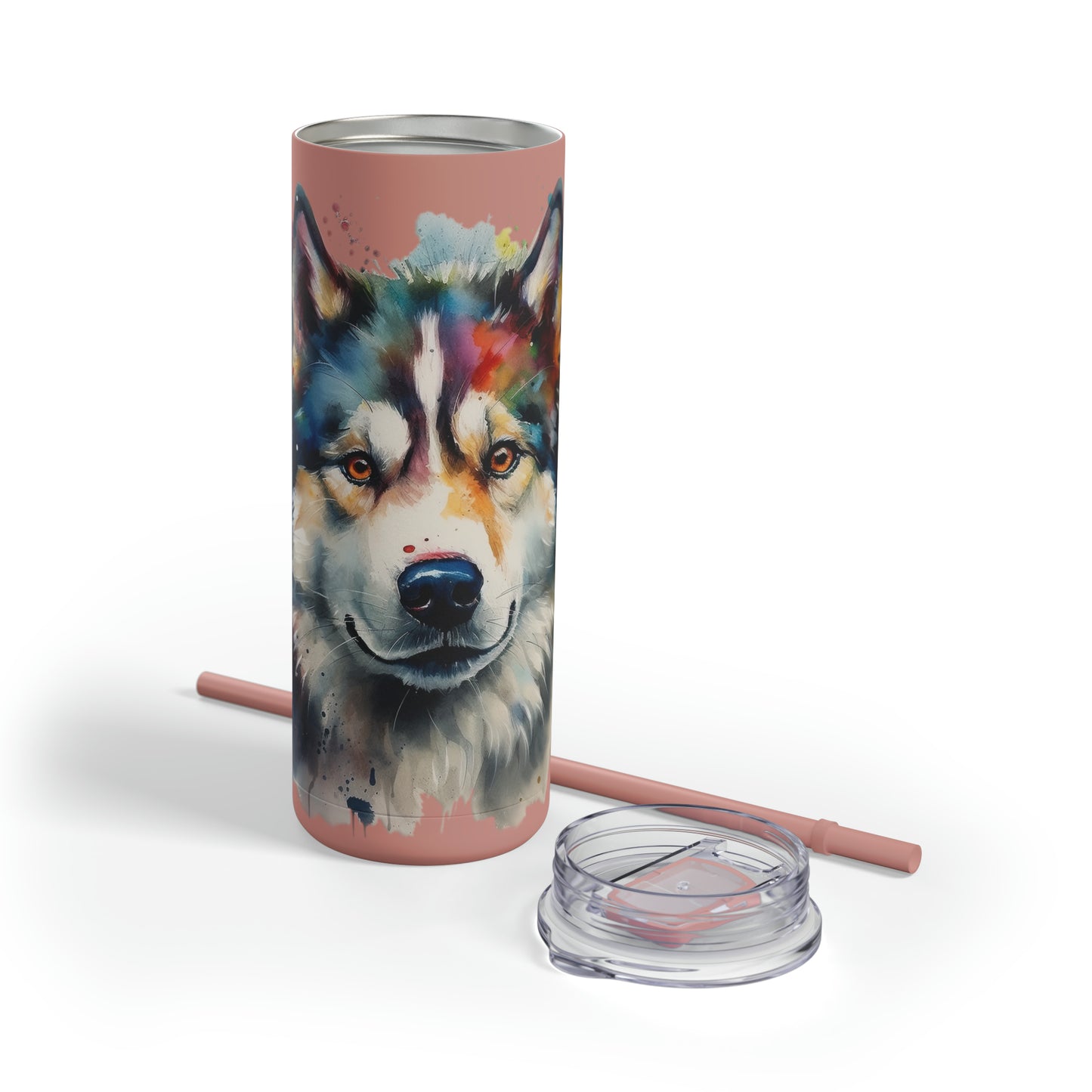 Alaskan Malamute 2 Maars Maker Skinny Matte Tumbler, 20oz
