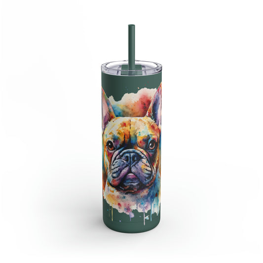 French Bulldog 1 Maars Maker Skinny Matte Tumbler, 20oz