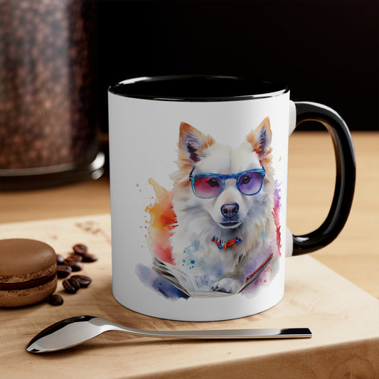 American Eskimo Dog 4 Accent Mugs