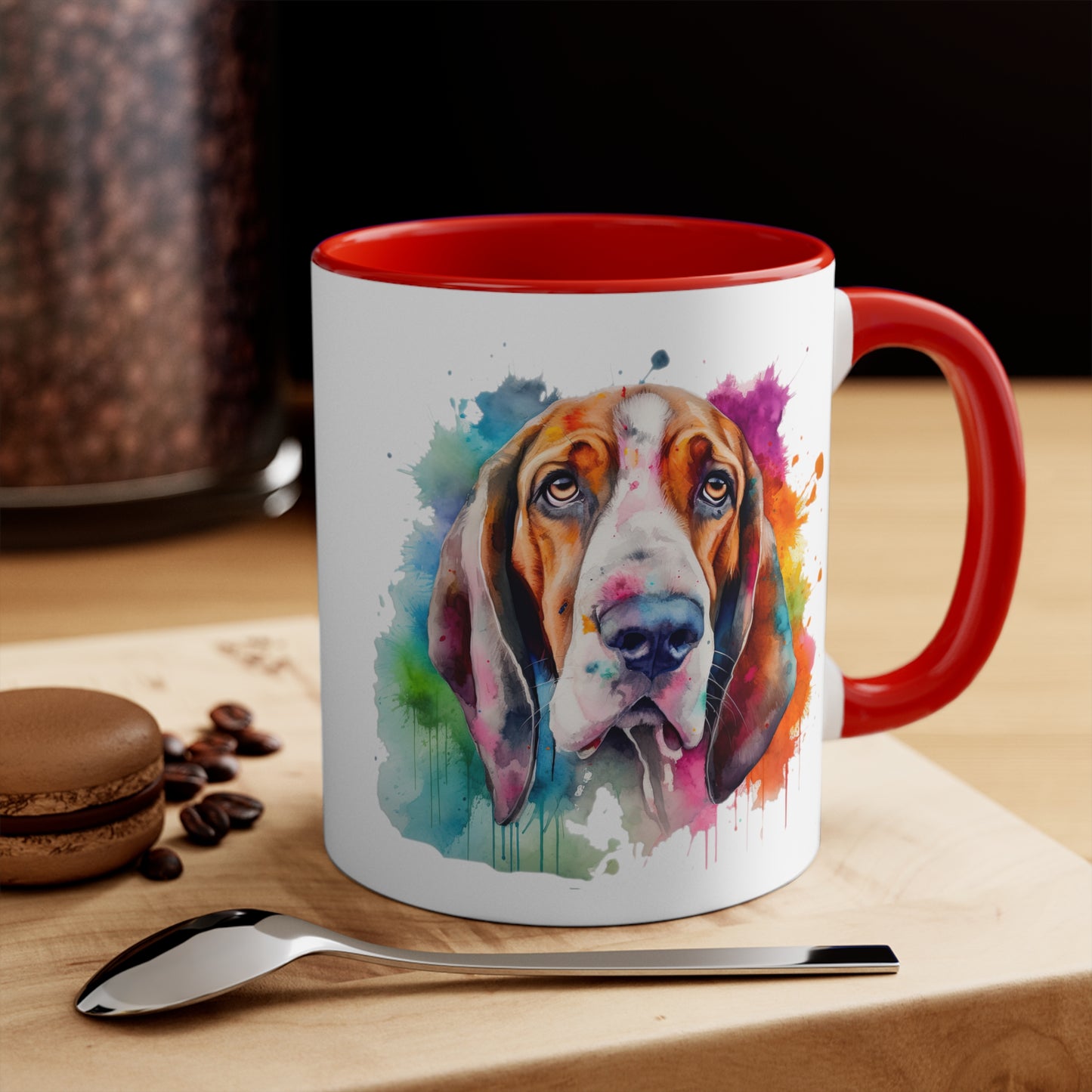 Basset Hound 3 Accent Mugs